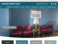 Tablet Screenshot of abilenekidneyclinic.com